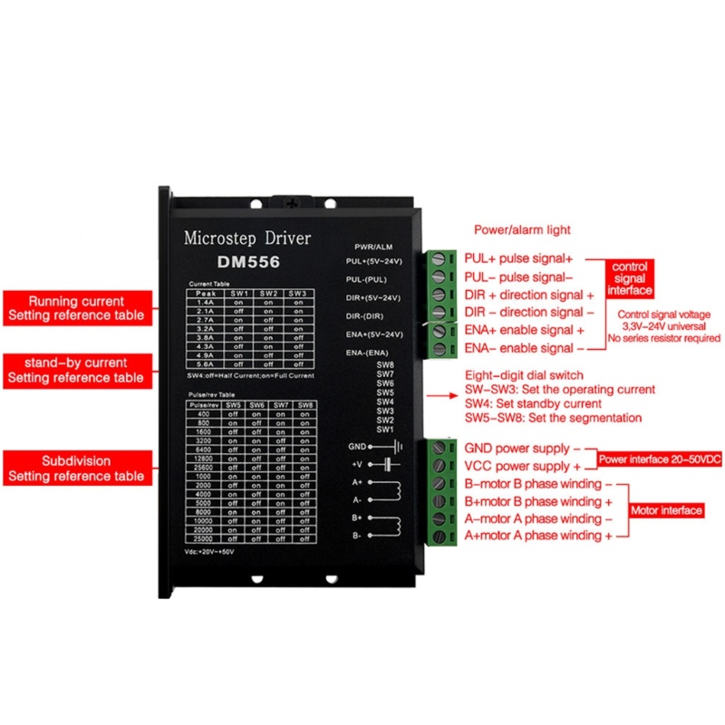 Zzz DM556 2-Phase Stepper Motor Controller Untuk 42 57 86 Stepper Motor Ganti TB6600