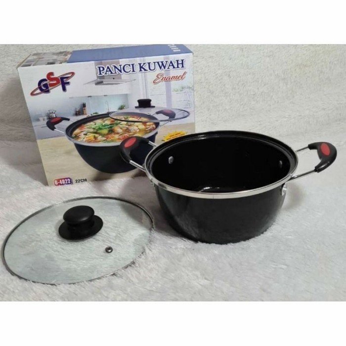 panci kuah GSF Enamel 22cm panci sayur serbaguna