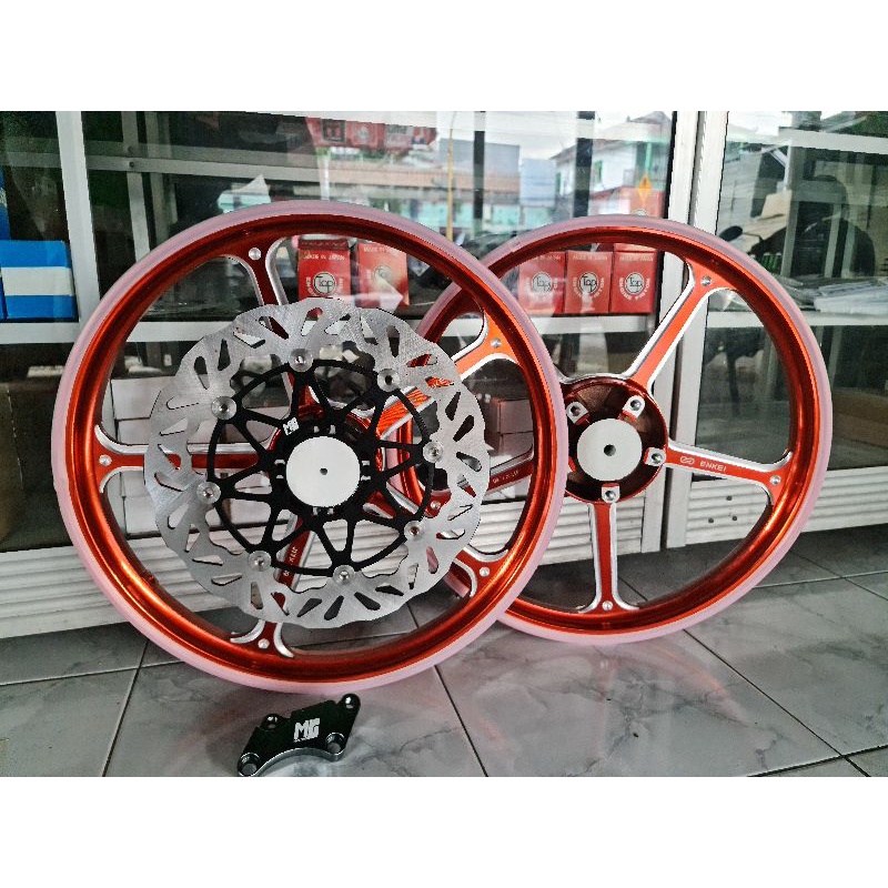 velg enkei mx king 505 orange mg racing