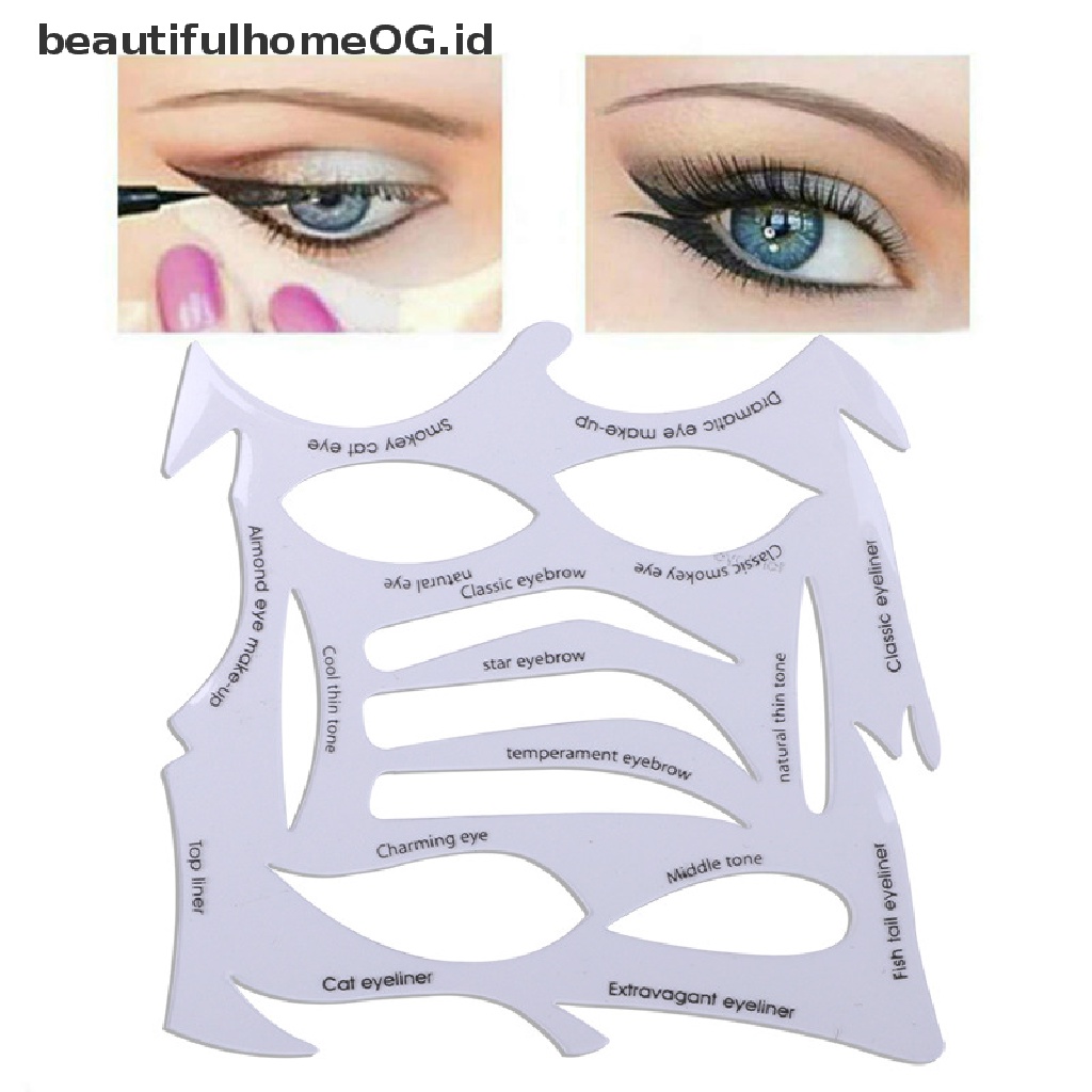 // Lebaran// Eye Makeup Stensil Winged Eyeliner Stensil Template Shaping Eye Shadow Alat Kartu **