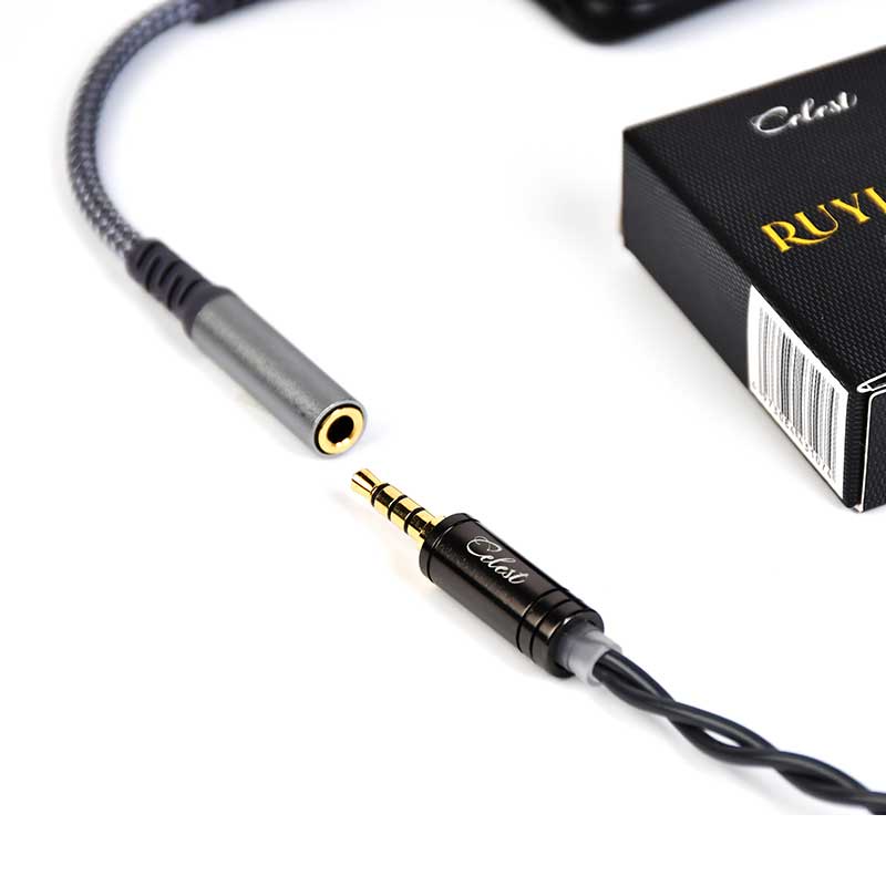 Celest RUYI Earphone Adapter Kabel 3.5mm Ke Type-C Dan Lighting Untuk Microphone IEM Audio Pickup Gaming Esports MIC Headset