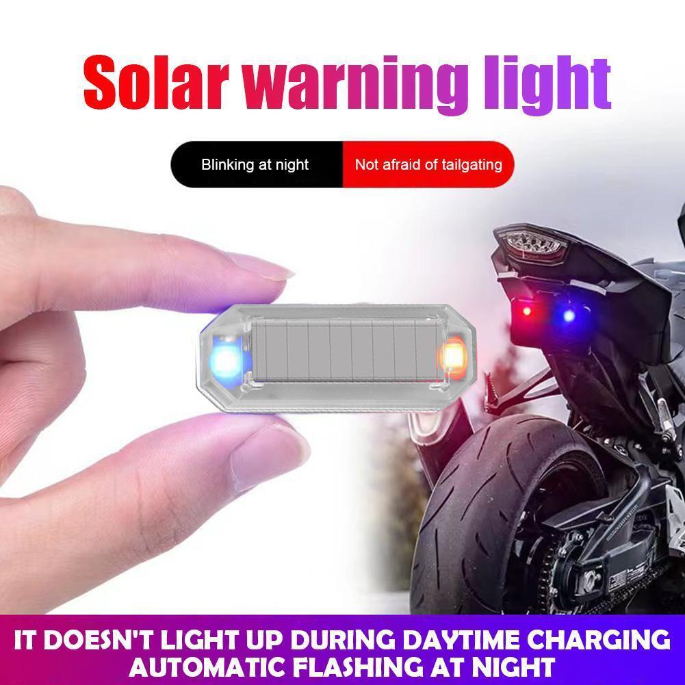 Mobil Mini Solar Peringatan Cahaya Multicolor LED Smart Charging Light Motor Self-Adhesive Anti-Rear Strobo Elektrik Kendaraan Sepeda Tail Light Malam Ride Aksesoris