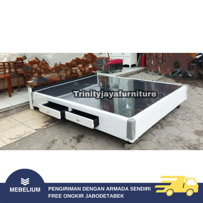 Dipan Laci Tanpa Sandaran Kayu Solid Minimalis [Mebelium]