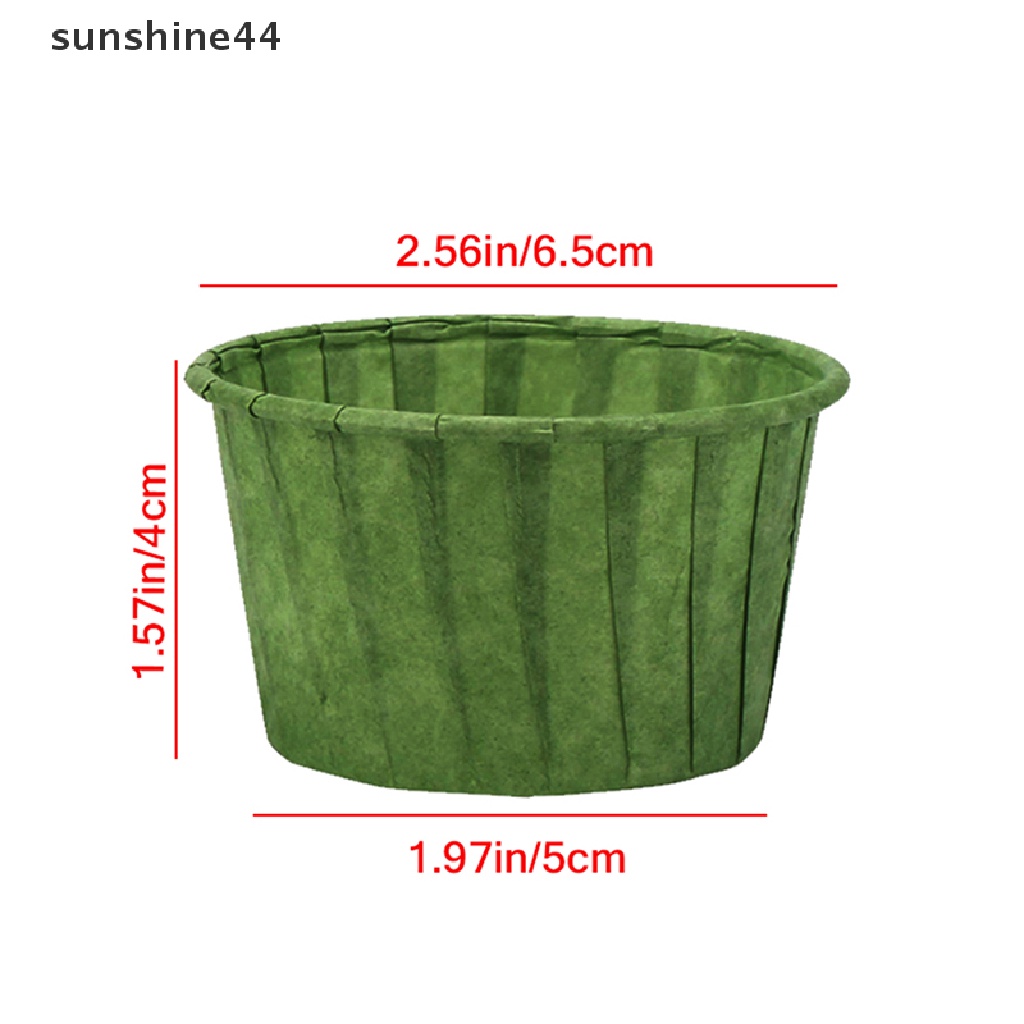 Sunshine 50Pcs Muffin Dessert Holder Cupcake Liner DIY Pembungkus Kue Baking Cup Tray ID