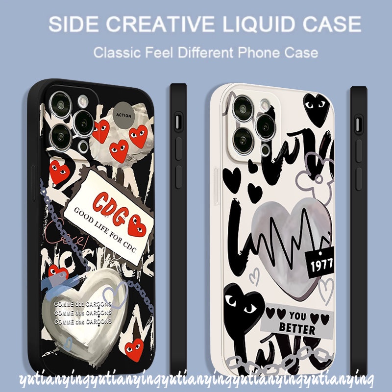 Soft Tpu Straight Edge Case Realme C30 C35 C12 C21Y C25Y C33 C20 C25 C21 C11 8pro 10pro 9 8i 5 5i 6i 7 9i C3 C25s C15 C31 7i 8 10 C17 30A 20 Pro Comme des Garcons Love Penutup Hati