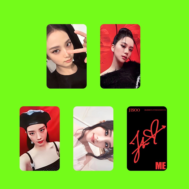 5pcs Blackpink JISOO SOLO Bunga Lomo Kartu Photocards Collection Card Blackpink