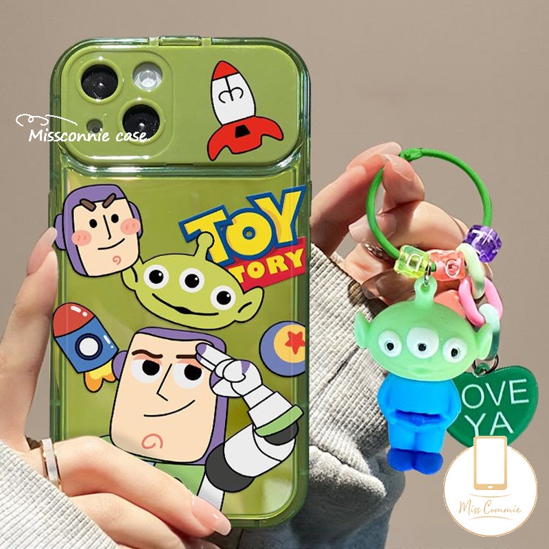 IPHONE Casing Kartun Toy Story Buzz Lightyear Kompatibel Untuk Iphone11 14 13 12 Pro MAX 7Plus XR 78 14 Plus X XS MAX SE Cute Strawberry Bear Manyo Flip Make Up Cermin Shockproof Cover