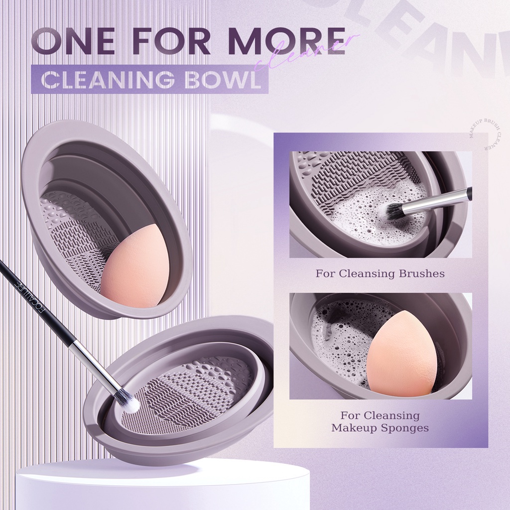 Focallure Makeup Brush Cleaner Beauty Egg Scrubber Washing Tool Wear-resistant Deep Cleaning Convenient FA-T16