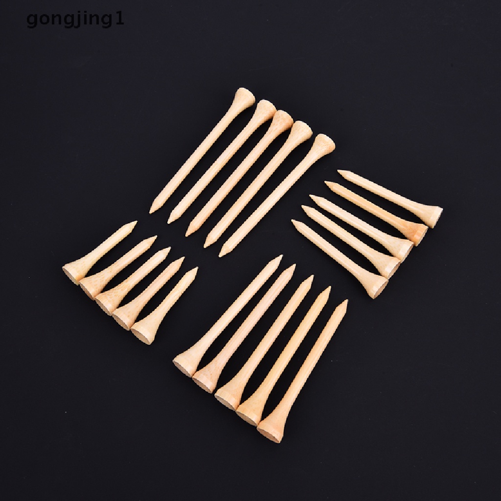 Ggg 100Pcs/Set Tee Golf Bamboo Tee Tempat Bola Golf 4ukuran Lebih Kuat Dari Tee Kayu ID