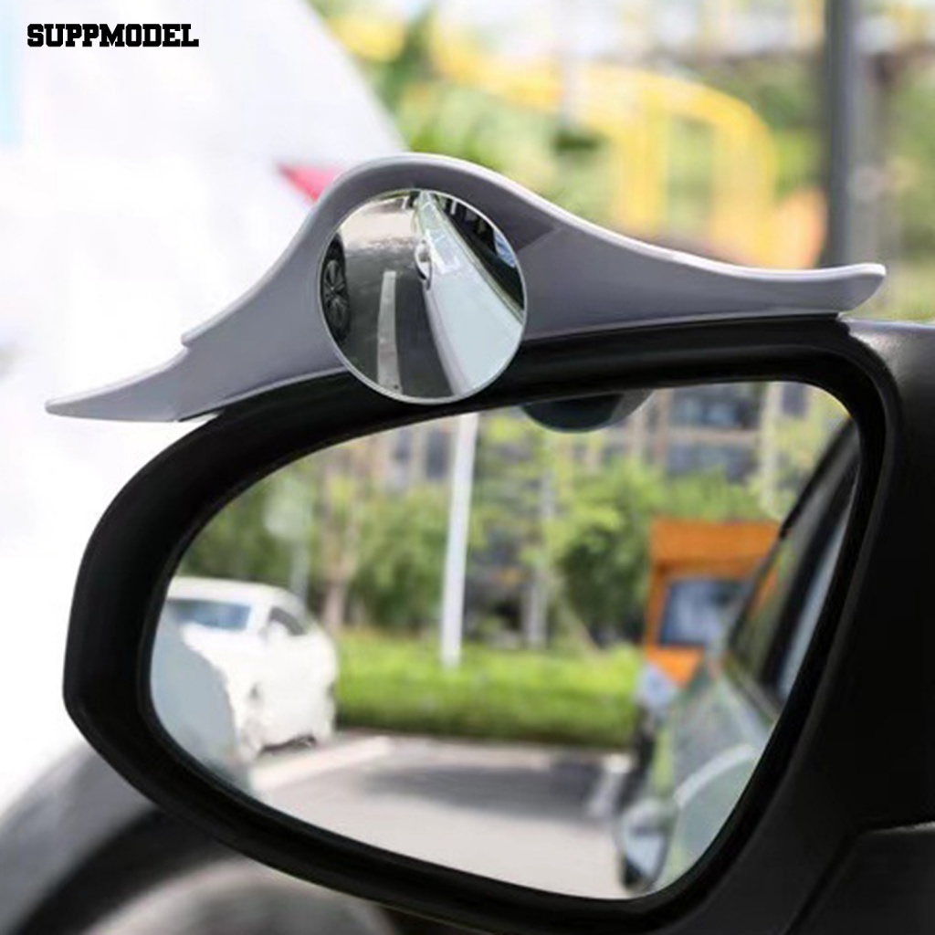 Suppmodel 2Pcs Mudah Dipasang Spion Mobil Onderdil Mobil Cermin Bulat Kecil Blind Spot Mirror Dengan Papan Tahan Hujan Tekstur Serat Karbon