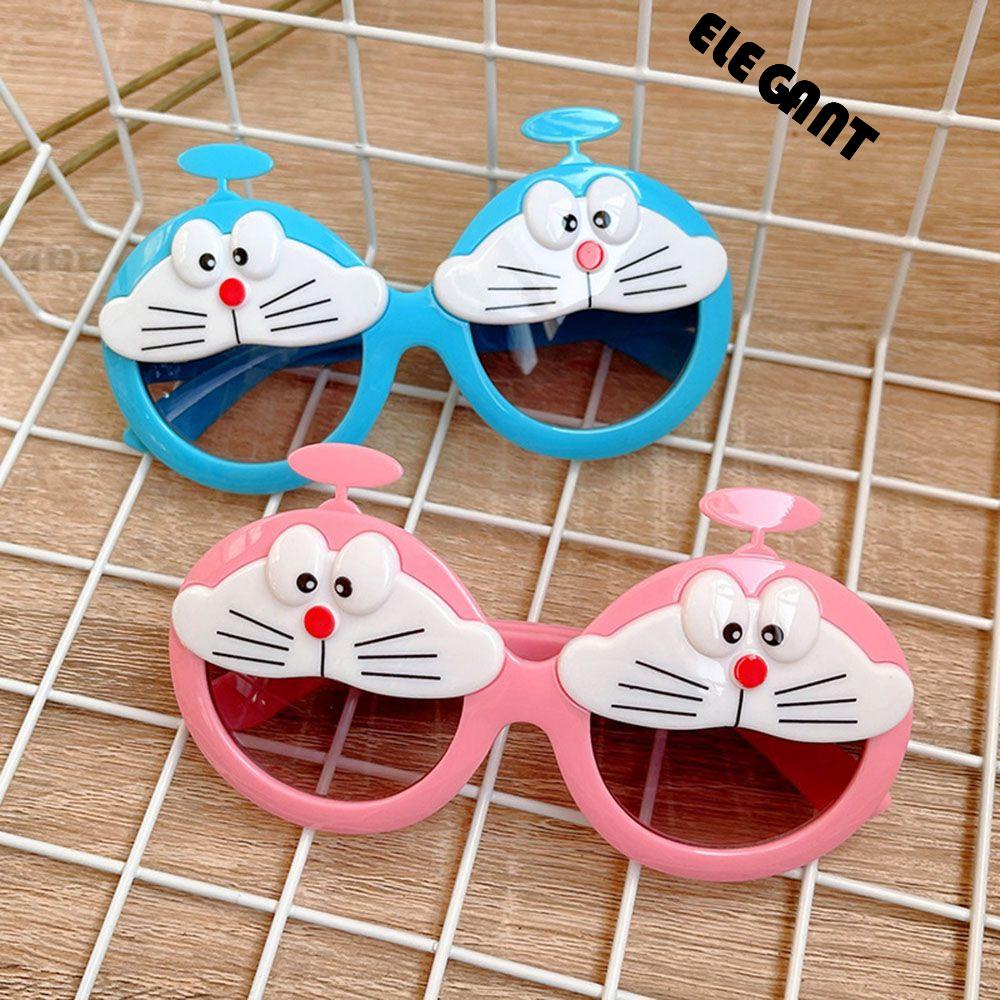 [Elegan] Kacamata Hitam Kucing Kepribadian Tidak Teratur Kartun Gadis Pantai Perlindungan Kacamata Anak Anak Kacamata
