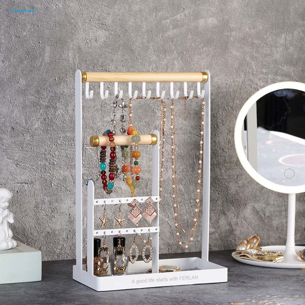 Lilyscent Tahan Aus Rak Display Perhiasan Perlengkapan Rumah Aksesoris Rambut Kalung Anting Organizer Rack Heavy Duty