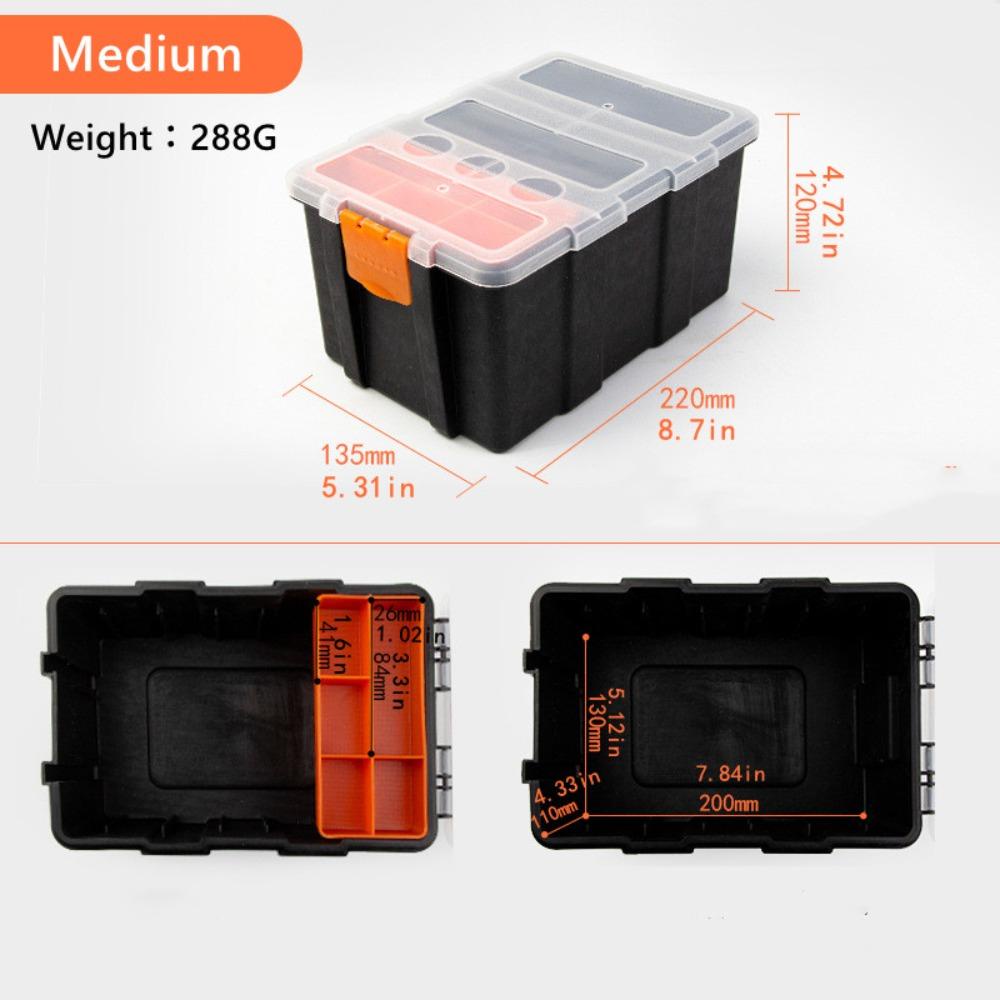 Lanfy Tool Box Multi-Grid Hardware Alat Perkakas Case Portable Box Organizer Kotak Part Box Tempat Instrumen