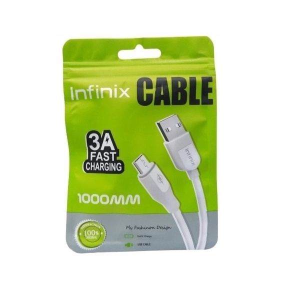 INFINIX Kabel Data  USB Micro 3A Support Fast Charging Cable  ( Mirip Robot RDM100S ) - Garansi Resmi 1 Tahun oem