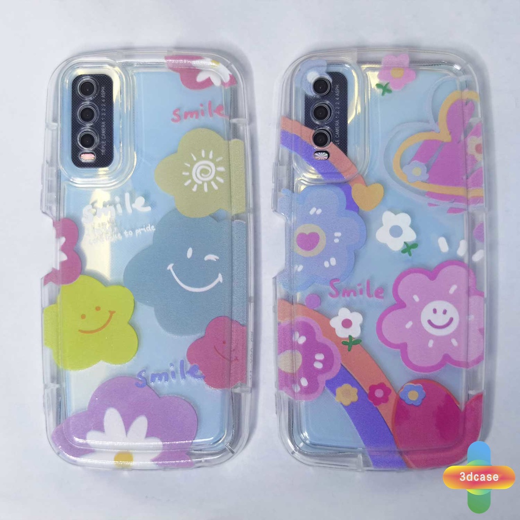 Soft Case VIVO Y35 Y21A Y21T Y12S Y02 Y12 Y22 Y22S Y20 Y16 Y15S Y15C Y91C Y21 2021 Y30 Y21S Y20S Y12i Y3S Y33T Y21E Y21G Y15A Y01 Y01A Y91 Y30i Y93 Y95 Y15 Y17 Y50 Y53S Y51 2020 Y51A Y10 Y33S Y1S Y11 Y31 Colourful Smile Flower Couples Soap Case