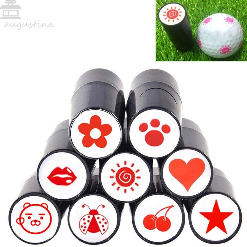 Stamper Bola Golf Agustina Alat Bantu Latihan Golf Olahraga Outdoor Colorfast Berbagai Corak Segel Kesan Plastik Aneka Warna