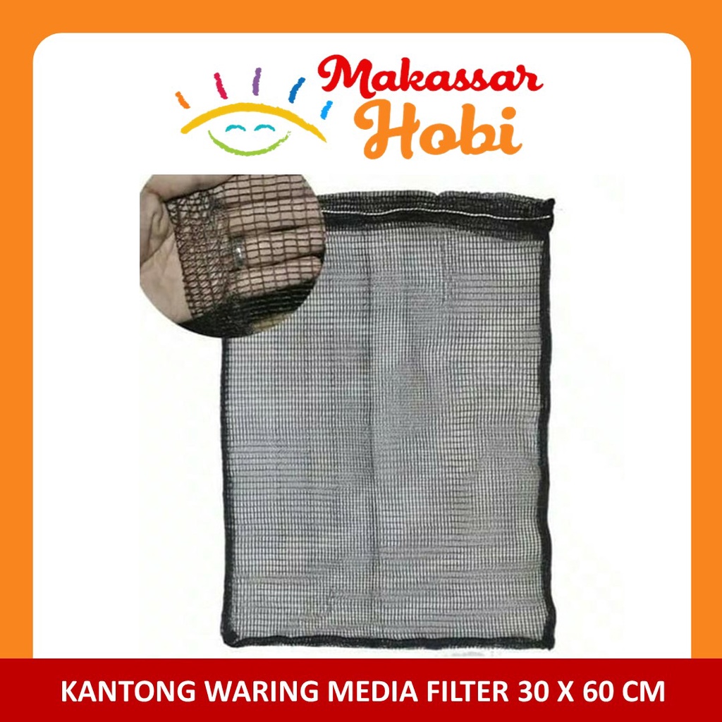 Kantong Media Filter 30 x 60 cm Waring Jaring Aquarium Kolam Ikan Koi