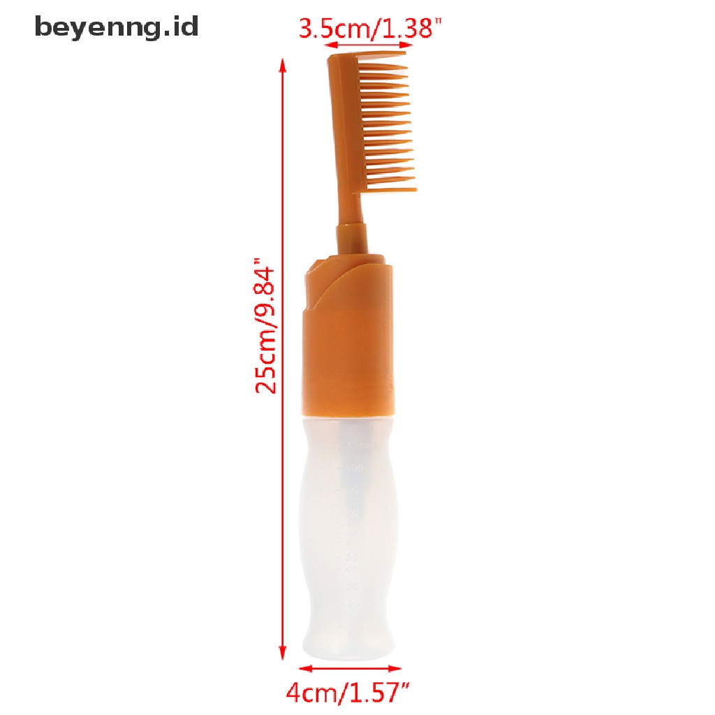 Beyen 110ML Pewarna Rambut Botol Isi Ulang Aplikator Sisir Dispensing Salon Styling Tool ID