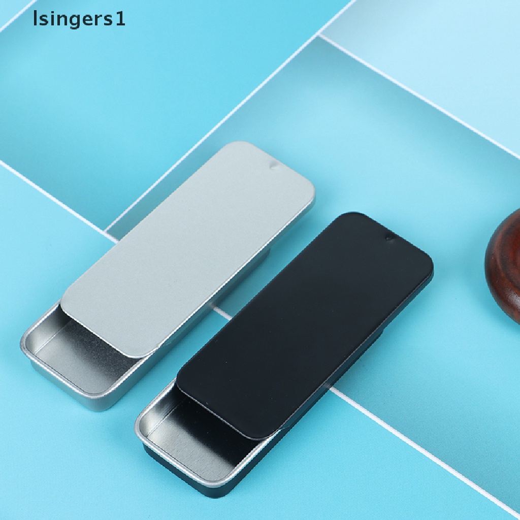 [lsingers1] Kotak Kaleng Portable Mini Besi Slide Penutup Penyimpanan Perhiasan Pill Cases Wadah Bisa Butik