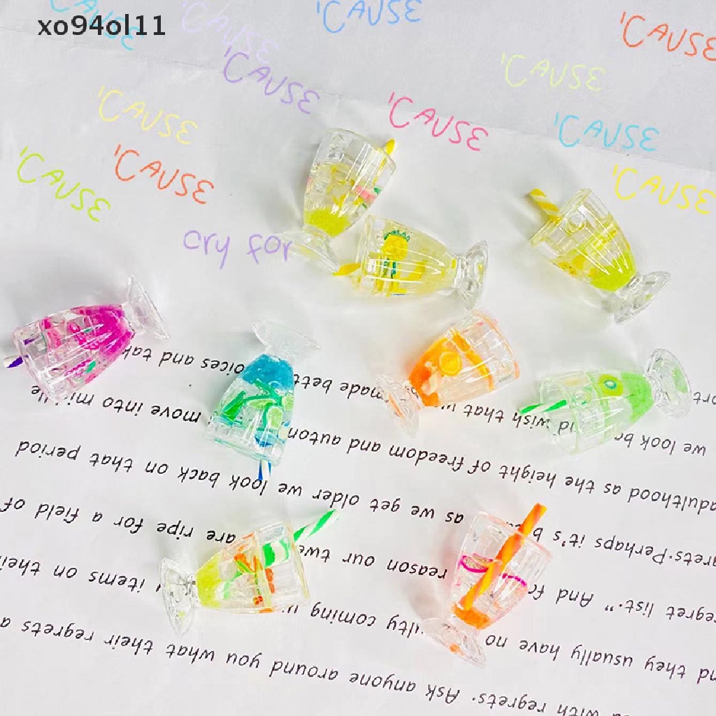 Xo 10/20Pcs Luminous Colorful Resin Mini Lollipop Gelas Anggur Scrapbook Kerajinan OL