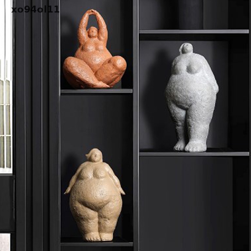 Xo Patung Fat Lady Resin Patung Karakter Modern Untuk Interior Figure Hias OL