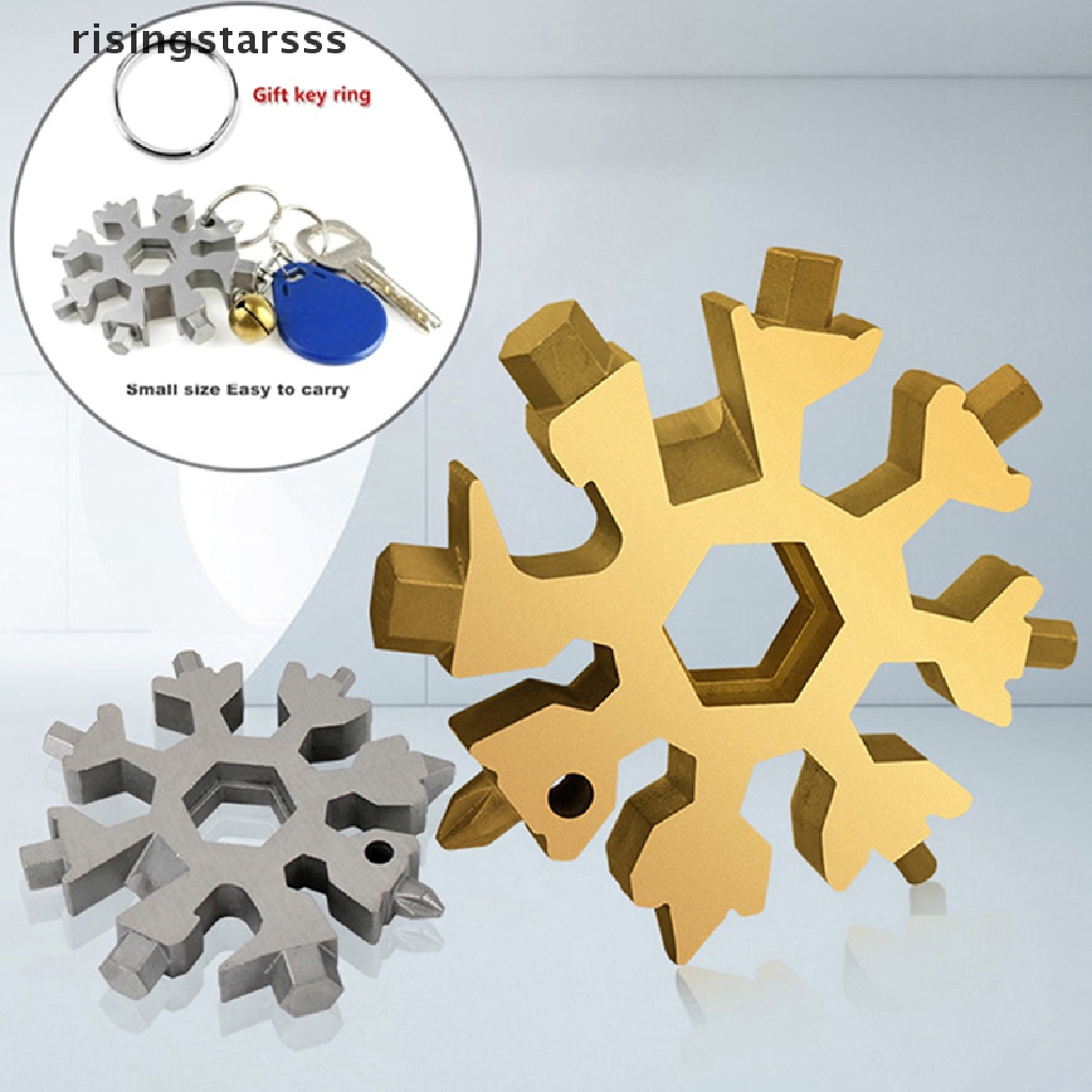 Rsid Span-new 18-in-1 Kepingan Salju Stainless Steel Multi Tool Herramienta 18en 1al Alat Copo De Nieve Llave Multiusos Jelly