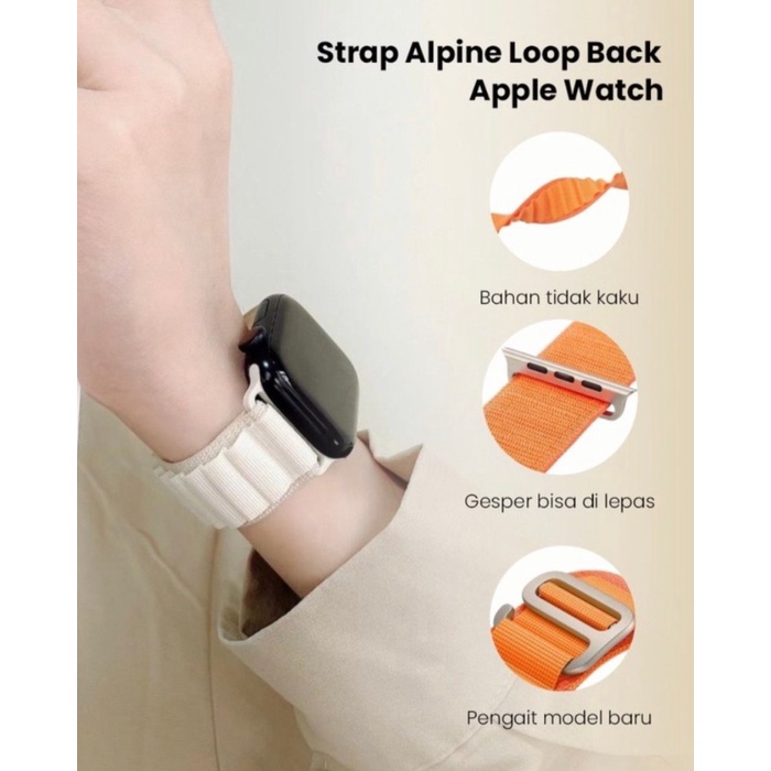 SPIGEN ALPINE LOOP ULTRA IWATCH STRAP FOR ALL MODEL SERIES IWATCH - BLACK, 38/40/41mm