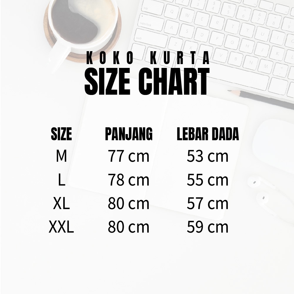 Koko Kurta Pria Dewasa Lengan Pendek