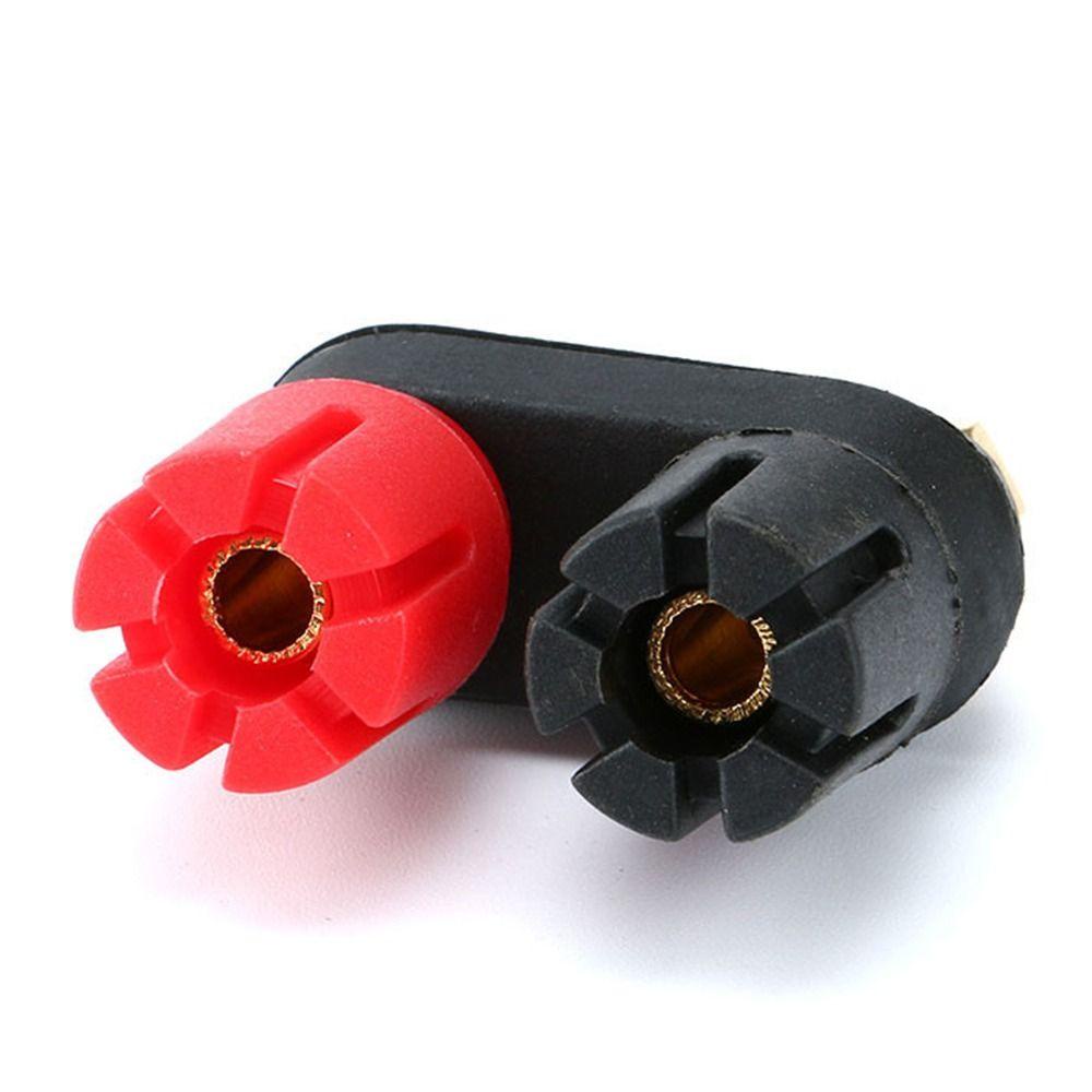 SUYO Plum Blossom Terminal Double Banana Plugs Connector Speaker Plug Jack Merah Hitam Sambung Binding Post