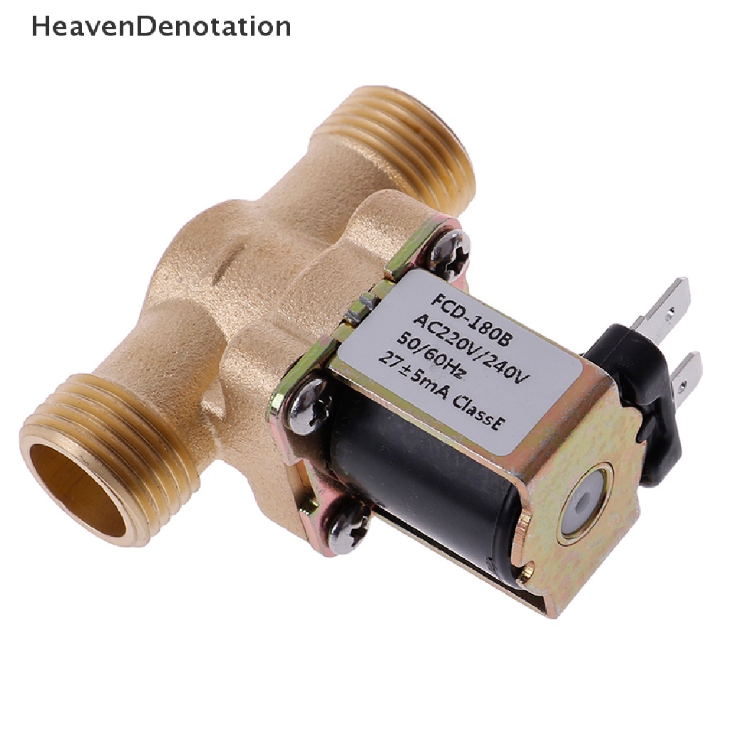 [HeavenDenotation] G1/2 ''Kuningan Katup Solenoid Listrik DC 12v 24v AC220v Untuk Pemanas Air Tenaga Surya HDV