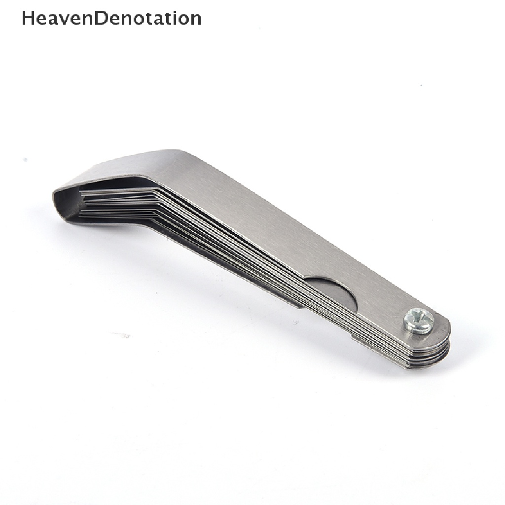 [HeavenDenotation] 16mata Pisau Feeler Gauge Pengisi Celah Metrik 0.127-0.508mm Valve Gage Measurment HDV