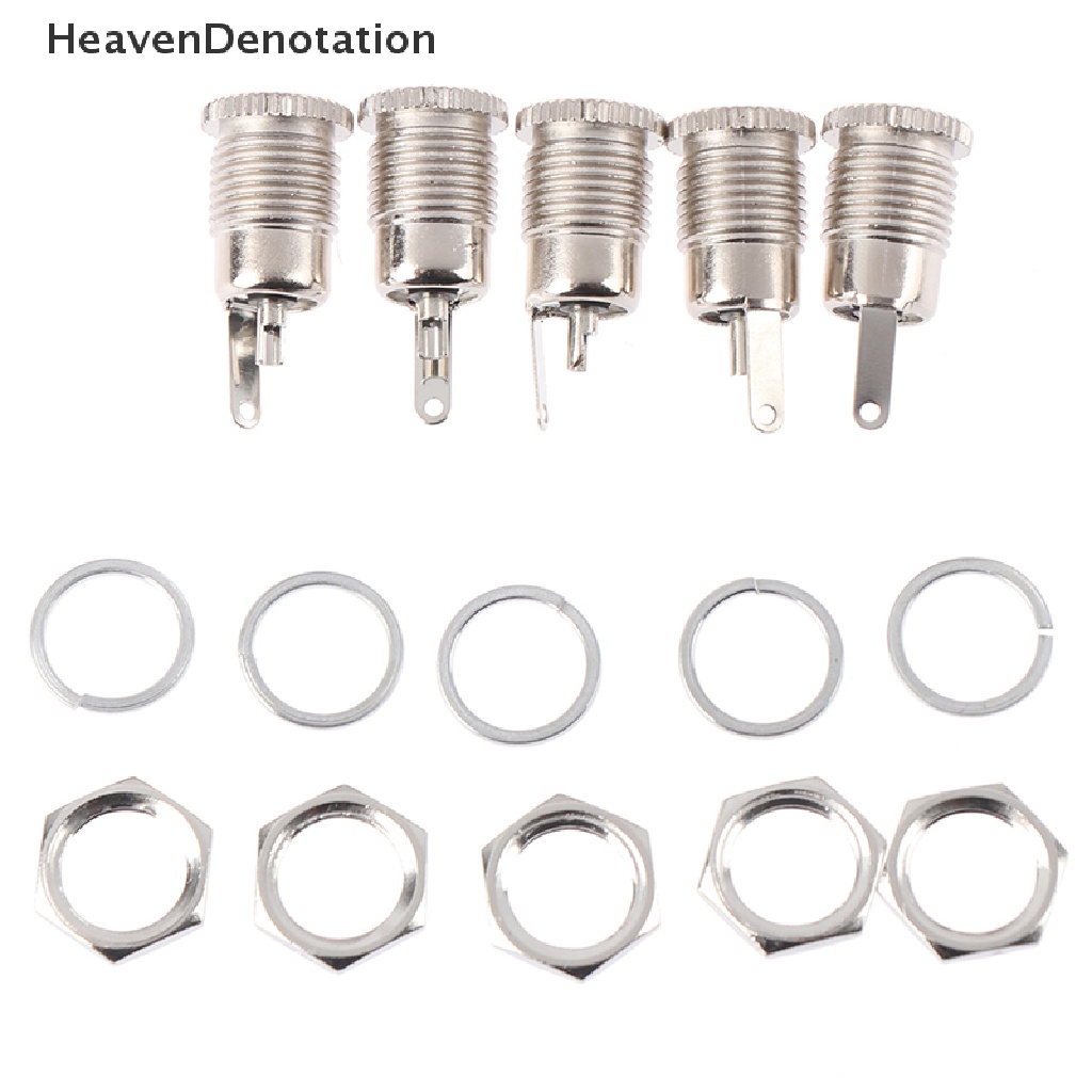 [HeavenDenotation] 5pcs DC099 5.5 * 2.5mm DC Power Jack Socket Female Panel Mount Konektor HDV