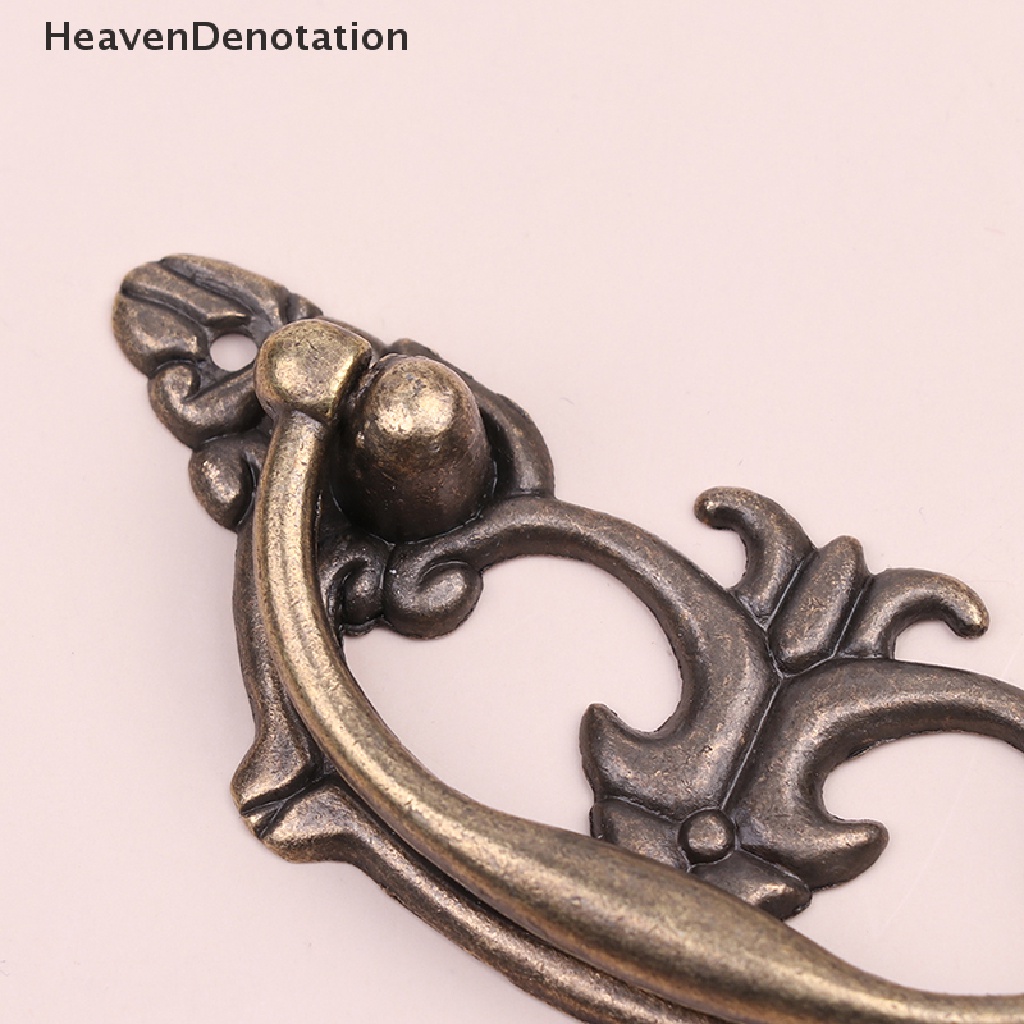 [HeavenDenotation] Bronze Furniture Handle Meja Kotak Gagang Pintu Antik Zinc Alloy Pola Kelelawar HDV