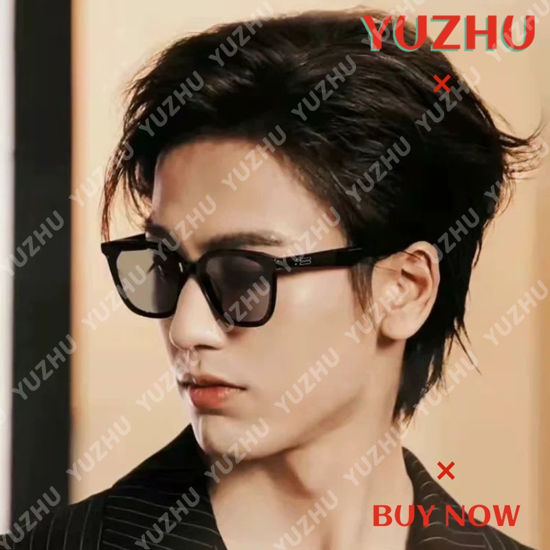 (YUZHU) Vintage Fashion Square Frame Staple Kacamata Hitam Wanita Fashion Korea Y2K Babes Premium Sense Sunglasses