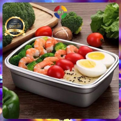 Kotak Makan Bento Lunch Box Stainless Steel 350 ml - KT046 - Green