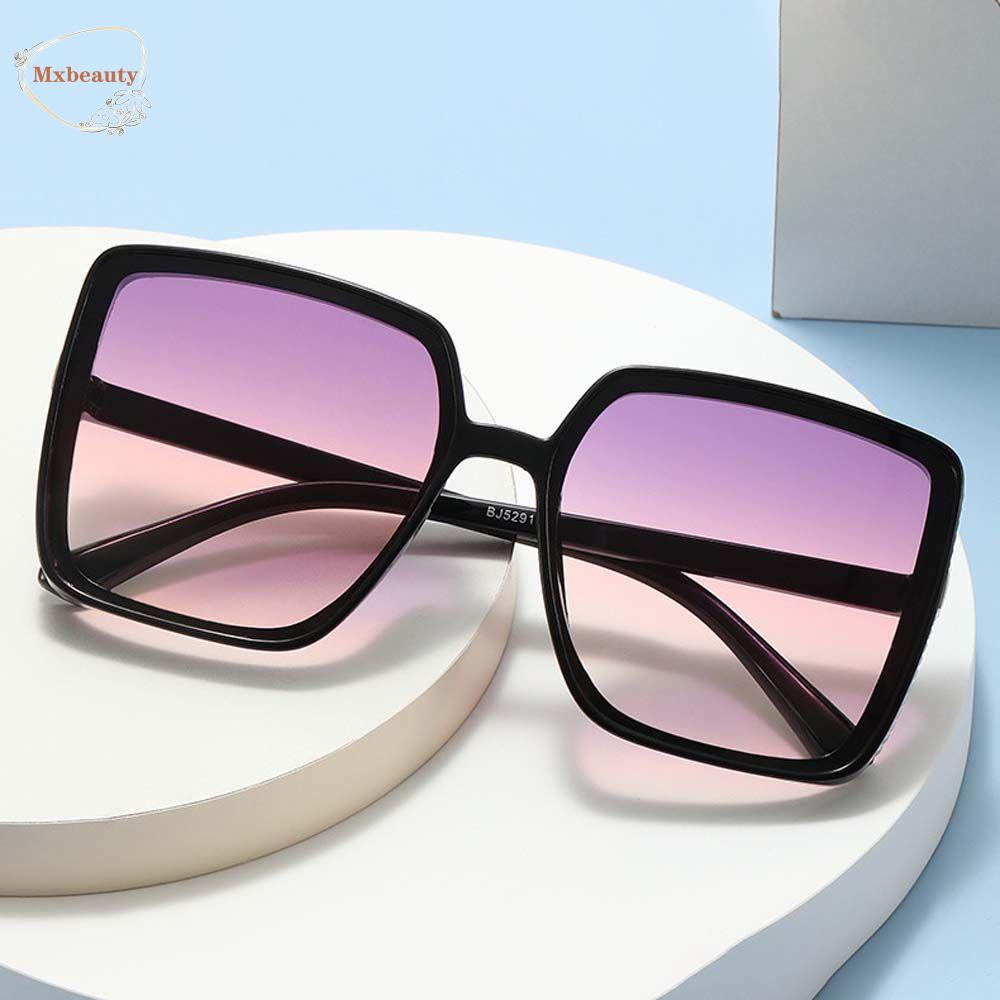 Mxbeauty Kacamata Hitam Elegan Traveling Visor Eyewear Metal Sisi Motif Leopard Square Frame Wanita Sunglasses