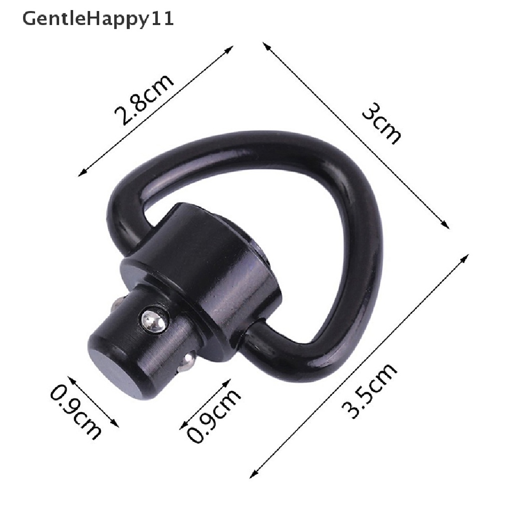 Gentlehappy 2PCS/Set Rifle Push Button QD Release Sling Swivel Mount Ring Dengan Swivel Mount id