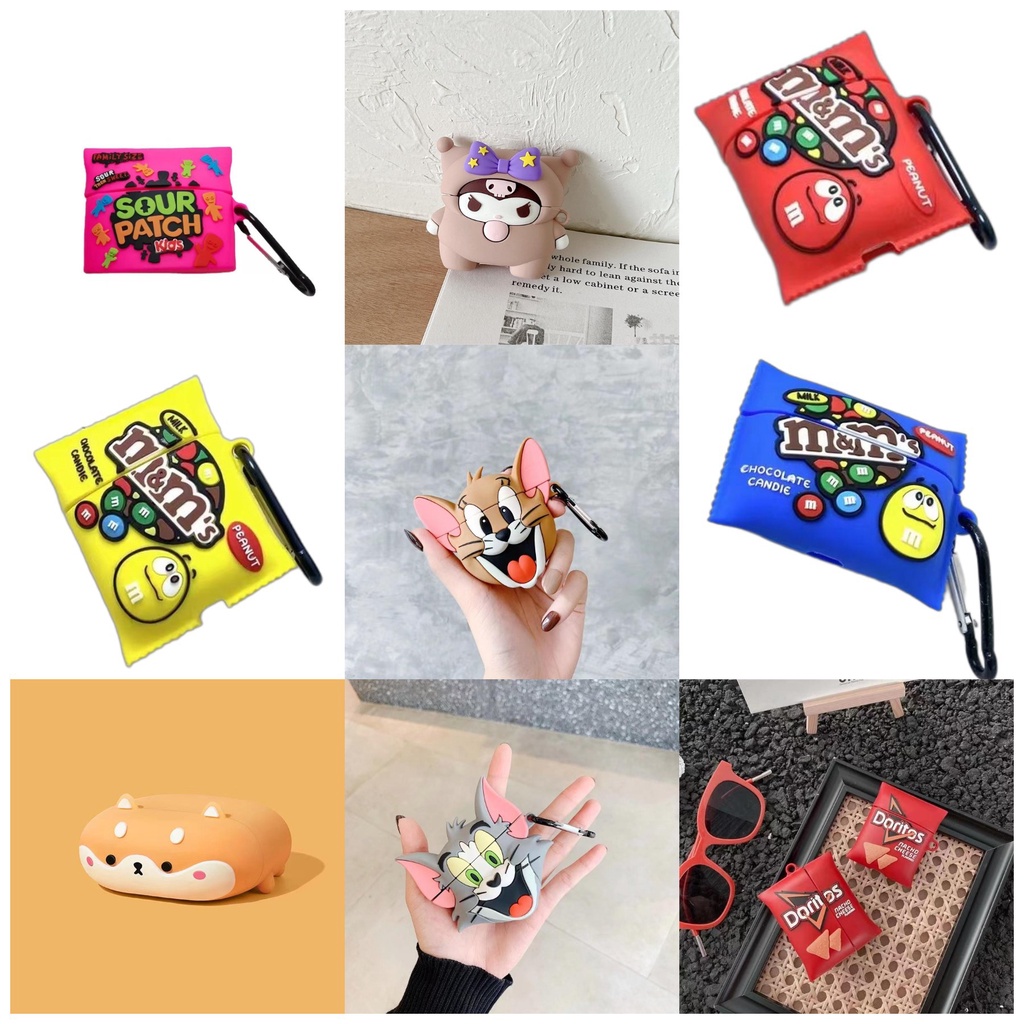 Seri Tas Snack Kreatif Case Pelindung Kompatibel Untuk AirPods Pro2 1 3 Earphone Case Bluetooth Silikon Pelindung Case