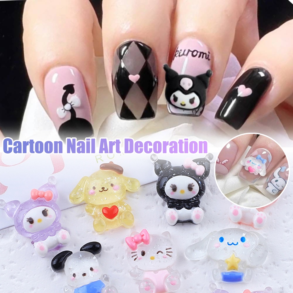 Tiga Dimensi Kartun Nail Art DIY Perhiasan/3D Stiker Kuku Resin Aksesoris/Lucu Bunny Bear Nail Decoration/DIY Handmade Bahan Aksesoris Untuk Ponsel Shell