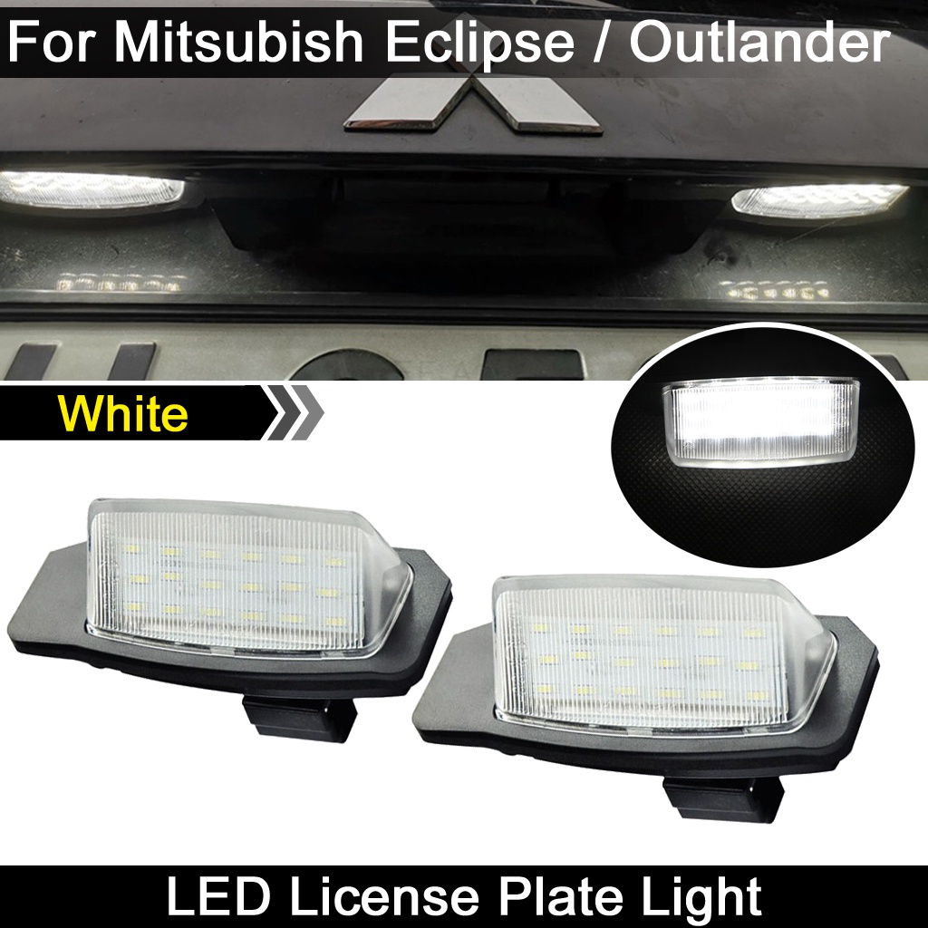 2pcs Lampu Plat Nomor LED Putih Lampu Plat Nomor Untuk Mitsubishi Eclipse1 2 3 4 Gerhana Cross Outlander Lancer Sportback