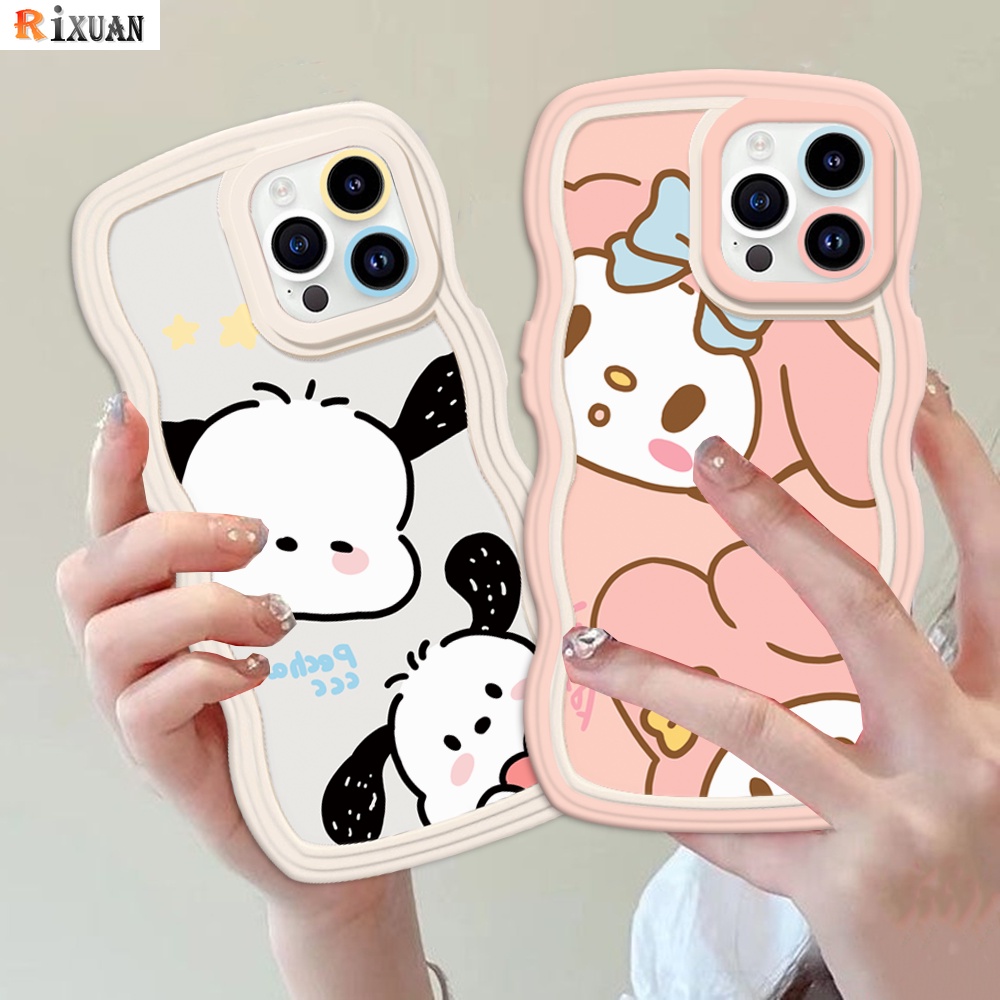 Redmi 10 10C 10 9C 10A 9A 9T 12C Redmi Note11 Pro Note11S Note10 5G Note10s Note9 Note8 Poco M5S X3 NFC M3 Wave Edge Kartun Lucu My Melody Lovely Soft Wavy Case RIXUAN