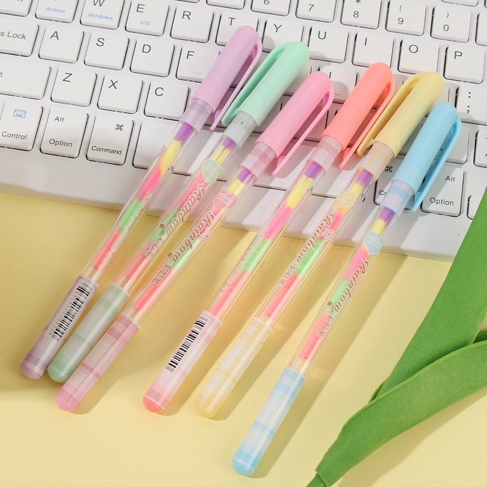 Fashion Colorful Stabilo Alat Tulis Sekolah/Anak Dream Pink Menulis Pensil Halus Gel Ball Ball-point Bolpen