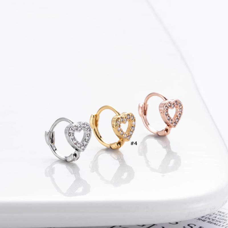 1biji 8mm Hoop Cartilage Earring Tragus Pinna Helix Piercing Silver Gold Ikatan Simpul Bentuk Hati