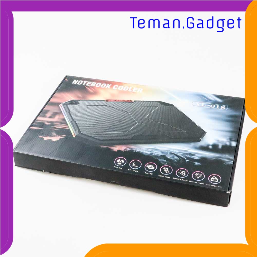 TG - KMP Deek-Robot Notebook Cooling Pad 17 Inch RGB 1400 RPM 5 Fans - YL-018