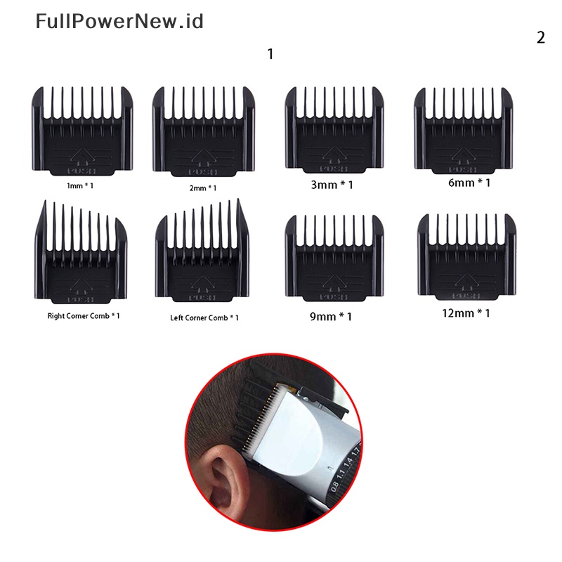 Power 4Pcs/Set Cutg Guide Comb Set Alat Penata Rambut Limit Comb Hair Trimmer Shaver ID