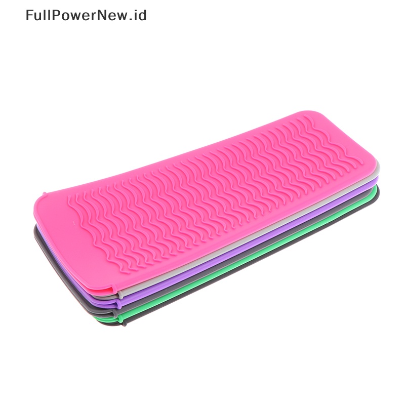 Power Pouch Matras Tahan Panas Silikon Untuk Curling Iron Pelurus Rambut Non-slip ID