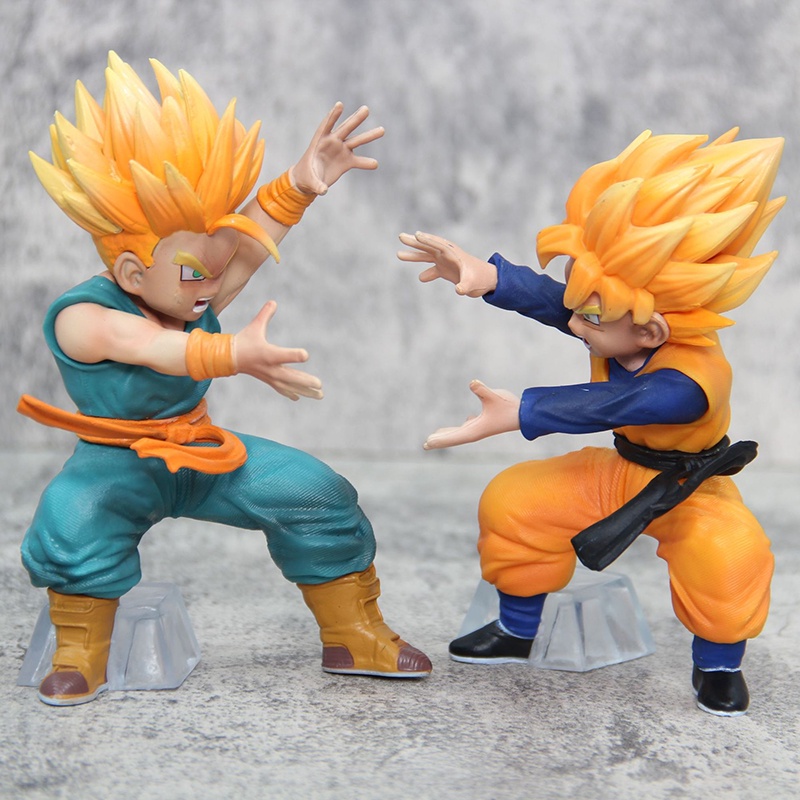 18-20 cm Ukuran Tengah Dragon Ball Figure Super Saiyan Son Goku Torankusu Trunks Goten Model Patung Boneka