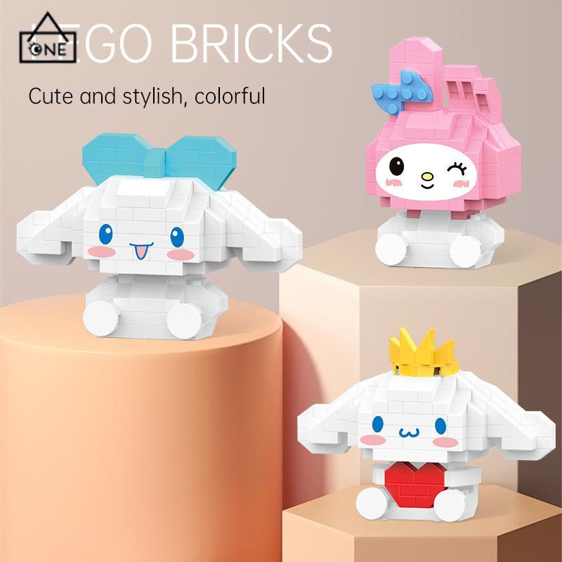 COD❤️Mainan Balok Susun Sanrio kuromi Mainan Anak Mainan Edukasi DIY 3DPuzzle Nano Block-A.one