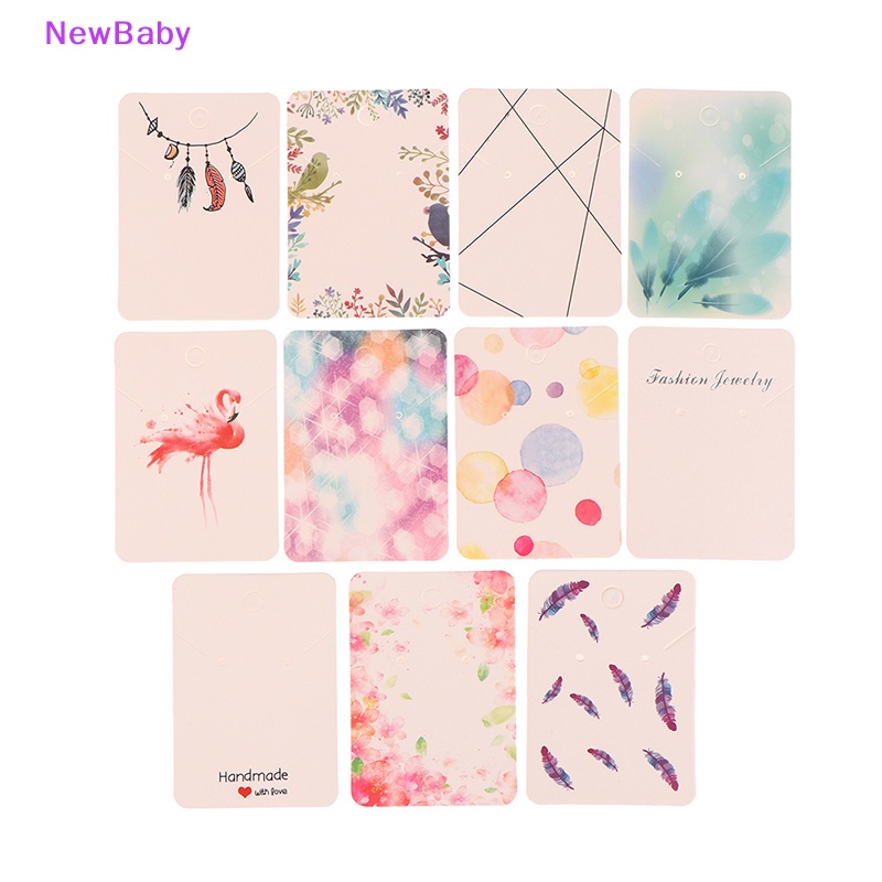 Newbaby 30pcs Tempat Kartu Display Perhiasan Marmer Untuk Anting, Kalung Jual, 5x7cm ID