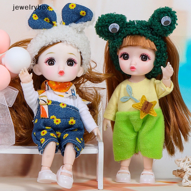 [jewelrybox] Boneka Princess 16cm Lucu Dengan Pakaian bjd Boneka ob11 Boneka Mainan Untuk Anak Perempuan DIY Hadiah Butik